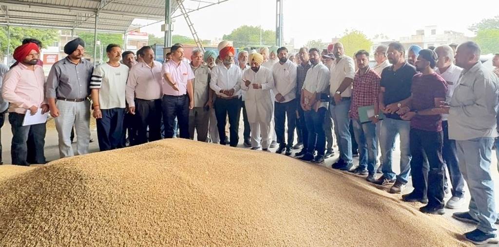 Punjab Mandi Board Chairman Harchand Singh Barsat Initiates Wheat Procurement at Patiala Grain Market